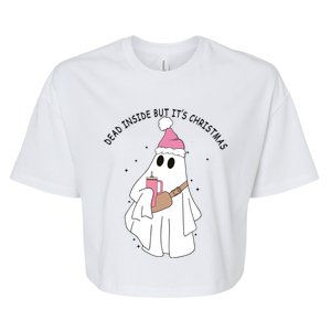 Boojee Ghost Dead Inside But It’S Christmas Stanley Tumbler Gift Bella+Canvas Jersey Crop Tee