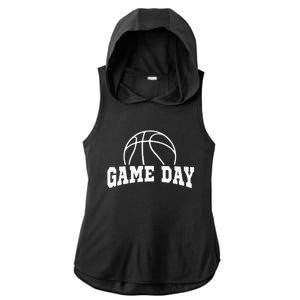 Basketball Game Day Basketball Mom Life Game Day Ladies PosiCharge Tri-Blend Wicking Draft Hoodie Tank