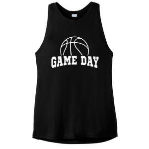 Basketball Game Day Basketball Mom Life Game Day Ladies PosiCharge Tri-Blend Wicking Tank