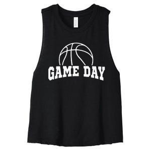 Basketball Game Day Basketball Mom Life Game Day Women's Racerback Cropped Tank