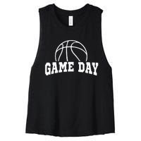 Basketball Game Day Basketball Mom Life Game Day Women's Racerback Cropped Tank