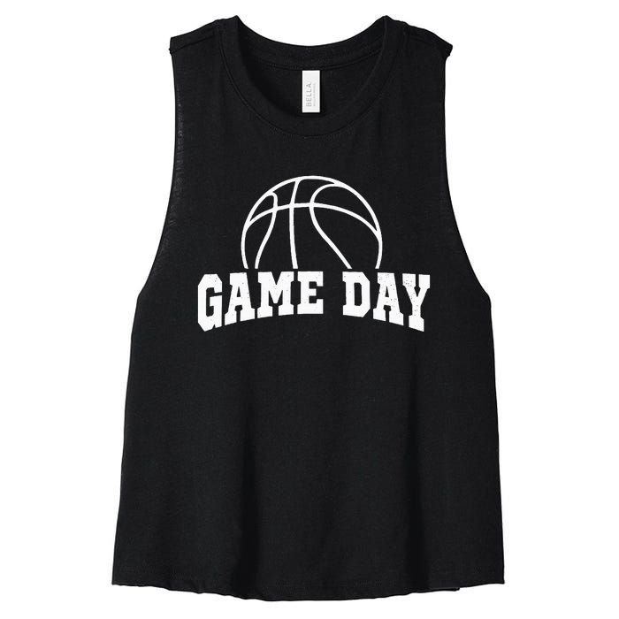 Basketball Game Day Basketball Mom Life Game Day Women's Racerback Cropped Tank