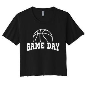 Basketball Game Day Basketball Mom Life Game Day Women's Crop Top Tee