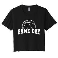 Basketball Game Day Basketball Mom Life Game Day Women's Crop Top Tee