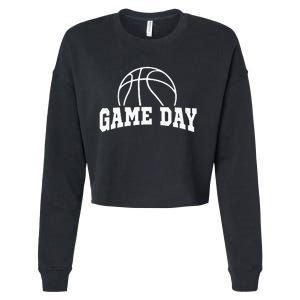 Basketball Game Day Basketball Mom Life Game Day Cropped Pullover Crew