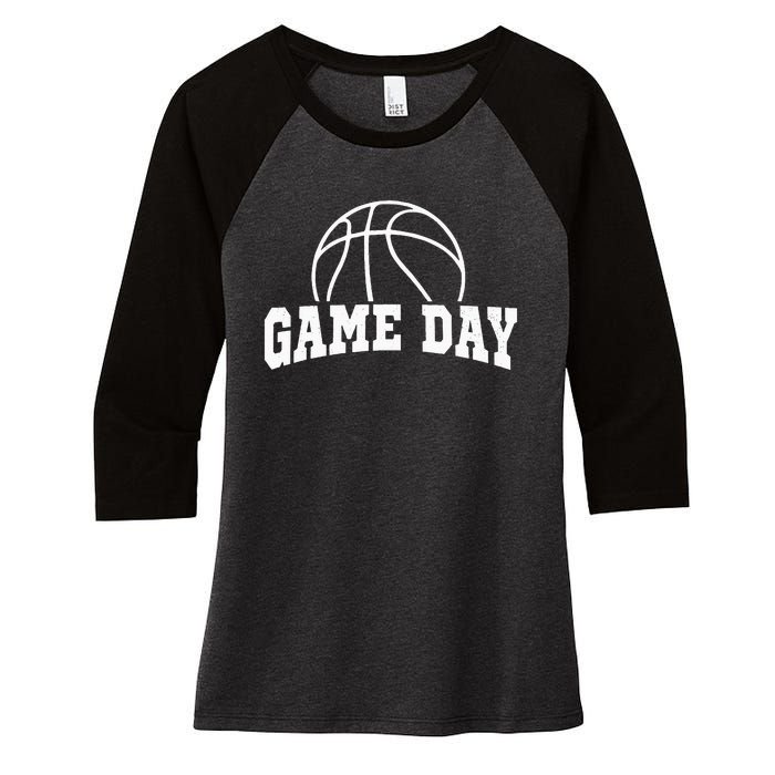 Basketball Game Day Basketball Mom Life Game Day Women's Tri-Blend 3/4-Sleeve Raglan Shirt