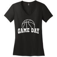 Basketball Game Day Basketball Mom Life Game Day Women's V-Neck T-Shirt