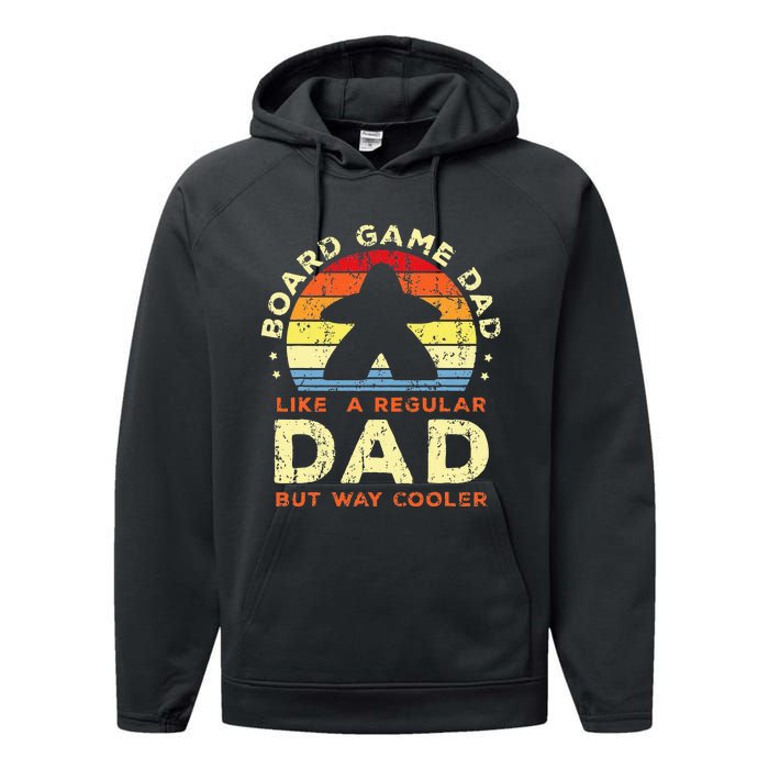 board game dad Board gamer father Board games Performance Fleece Hoodie