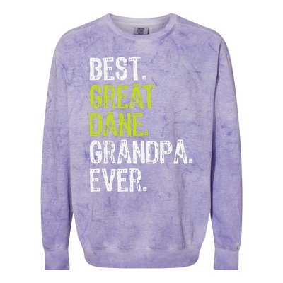 Best Great Dane Grandpa Ever Dog Lover Colorblast Crewneck Sweatshirt