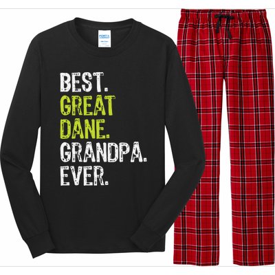 Best Great Dane Grandpa Ever Dog Lover Long Sleeve Pajama Set