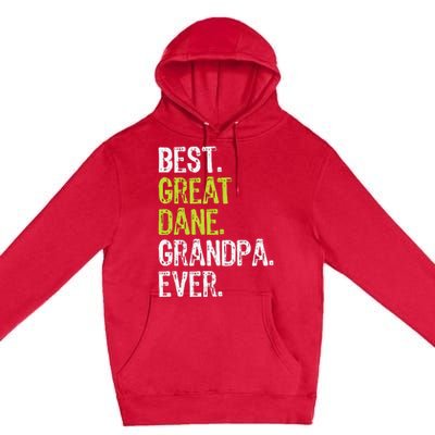 Best Great Dane Grandpa Ever Dog Lover Premium Pullover Hoodie