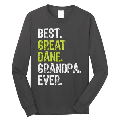 Best Great Dane Grandpa Ever Dog Lover Long Sleeve Shirt