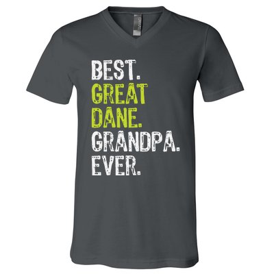 Best Great Dane Grandpa Ever Dog Lover V-Neck T-Shirt