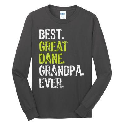 Best Great Dane Grandpa Ever Dog Lover Tall Long Sleeve T-Shirt