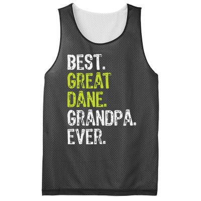 Best Great Dane Grandpa Ever Dog Lover Mesh Reversible Basketball Jersey Tank