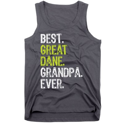 Best Great Dane Grandpa Ever Dog Lover Tank Top