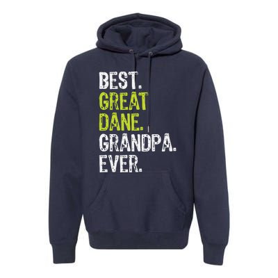 Best Great Dane Grandpa Ever Dog Lover Premium Hoodie