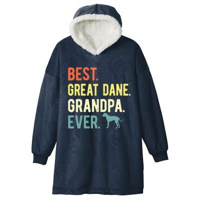 Best Great Dane Grandpa Ever Dog Lovers Fathers Day Hooded Wearable Blanket