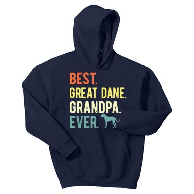 Best Great Dane Grandpa Ever Dog Lovers Fathers Day Kids Hoodie