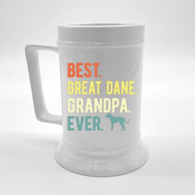 Best Great Dane Grandpa Ever Dog Lovers Fathers Day Beer Stein