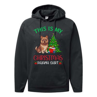 Brussels Griffon Dog Ugly Xmas This Is My Christmas Pajama Performance Fleece Hoodie