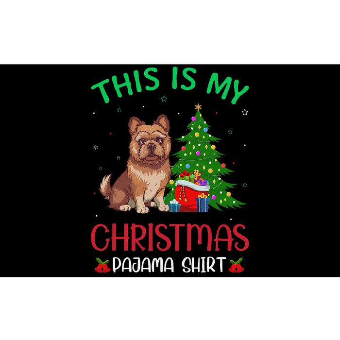 Brussels Griffon Dog Ugly Xmas This Is My Christmas Pajama Bumper Sticker