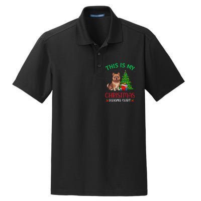 Brussels Griffon Dog Ugly Xmas This Is My Christmas Pajama Dry Zone Grid Polo