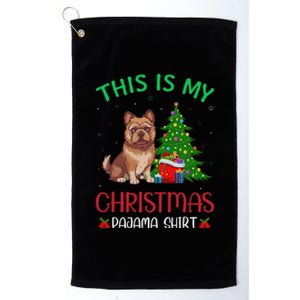 Brussels Griffon Dog Ugly Xmas This Is My Christmas Pajama Platinum Collection Golf Towel