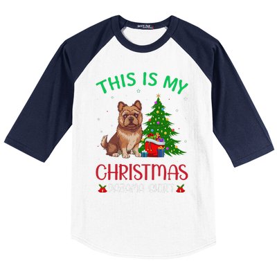 Brussels Griffon Dog Ugly Xmas This Is My Christmas Pajama Baseball Sleeve Shirt