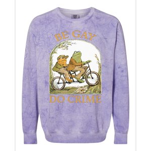 Be Gay Do Crime Frog and The Toad for LGBTQ Pride Colorblast Crewneck Sweatshirt