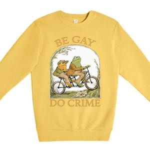 Be Gay Do Crime Frog and The Toad for LGBTQ Pride Premium Crewneck Sweatshirt