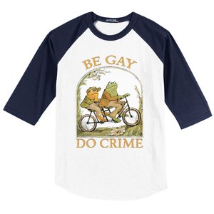 Be Gay Do Crime Frog and The Toad for LGBTQ Pride Baseball Sleeve Shirt