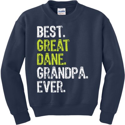 Best Great Dane Grandpa Ever Dog Lover Kids Sweatshirt