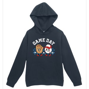 Baseball Game Day Retro Groovy Sport Fan Baseball Lover Urban Pullover Hoodie