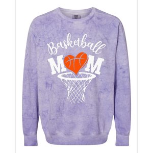 Basketball Game Day Vibes Mom Life Game Day Colorblast Crewneck Sweatshirt