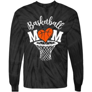 Basketball Game Day Vibes Mom Life Game Day Tie-Dye Long Sleeve Shirt