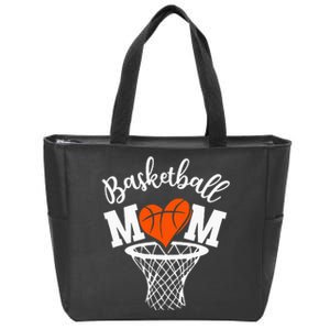 Basketball Game Day Vibes Mom Life Game Day Zip Tote Bag