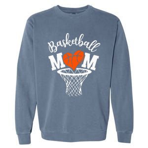 Basketball Game Day Vibes Mom Life Game Day Garment-Dyed Sweatshirt