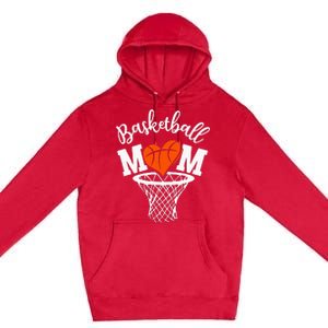 Basketball Game Day Vibes Mom Life Game Day Premium Pullover Hoodie