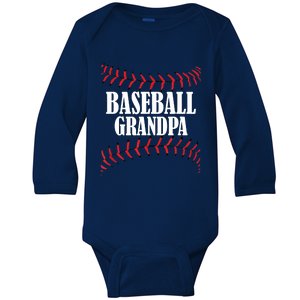 Baseball Grandpa Design Baseball Grandfather Baby Long Sleeve Bodysuit