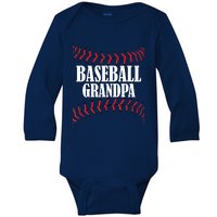 Baseball Grandpa Design Baseball Grandfather Baby Long Sleeve Bodysuit