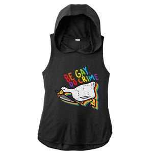 Be Gay Do Crime Goose Rainbow Pride Flag Lgbtq Women Ladies PosiCharge Tri-Blend Wicking Draft Hoodie Tank