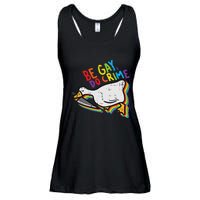 Be Gay Do Crime Goose Rainbow Pride Flag Lgbtq Women Ladies Essential Flowy Tank