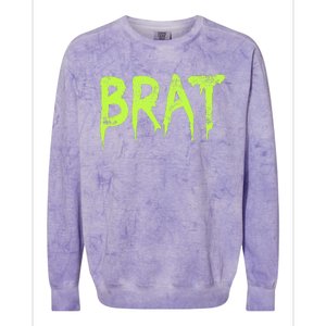 Brat Grunge Distressed Colorblast Crewneck Sweatshirt