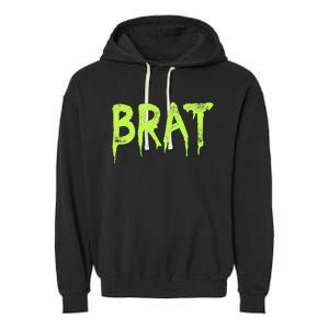 Brat Grunge Distressed Garment-Dyed Fleece Hoodie