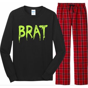 Brat Grunge Distressed Long Sleeve Pajama Set