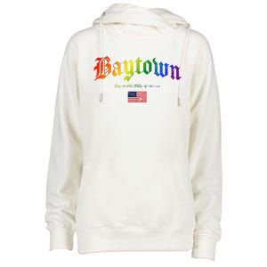 Bryan Gothic Design Lgbtqai+ Rainbow Version Womens Funnel Neck Pullover Hood