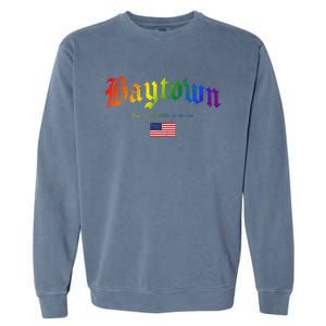 Bryan Gothic Design Lgbtqai+ Rainbow Version Garment-Dyed Sweatshirt