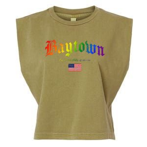 Bryan Gothic Design Lgbtqai+ Rainbow Version Garment-Dyed Women's Muscle Tee