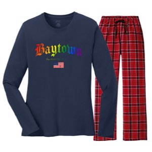 Bryan Gothic Design Lgbtqai+ Rainbow Version Women's Long Sleeve Flannel Pajama Set 